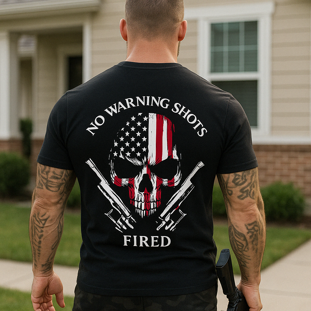 No Warning Shots Black-T-Shirt