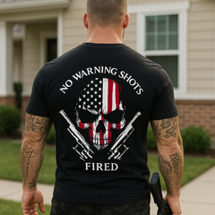 No Warning Shots Black-T-Shirt