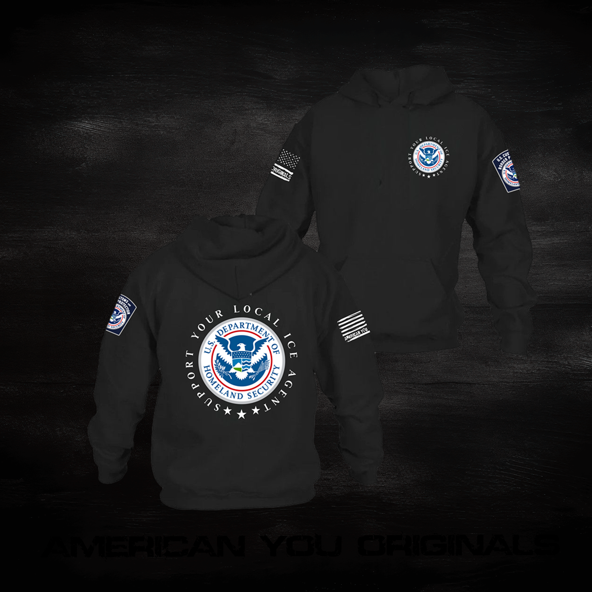 Support Your Local Ice Agent Hoodie - Black