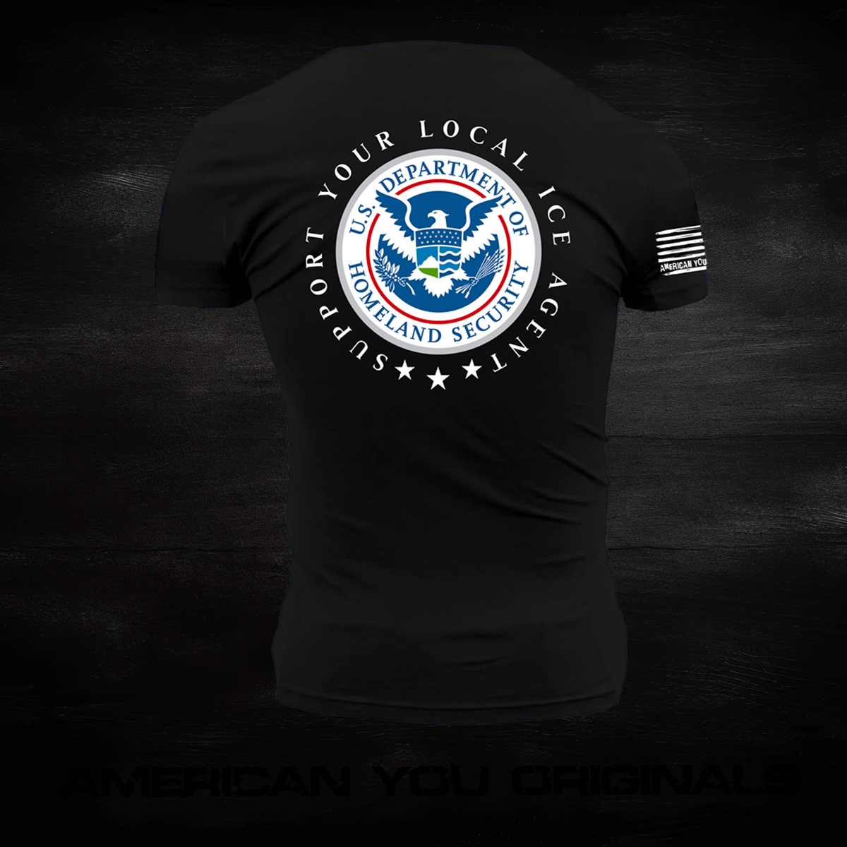 Support You Local Ice Agent - Black T-Shirt