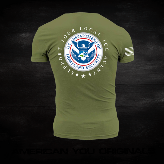 Support You Local Ice Agent - Military Green T-Shirt