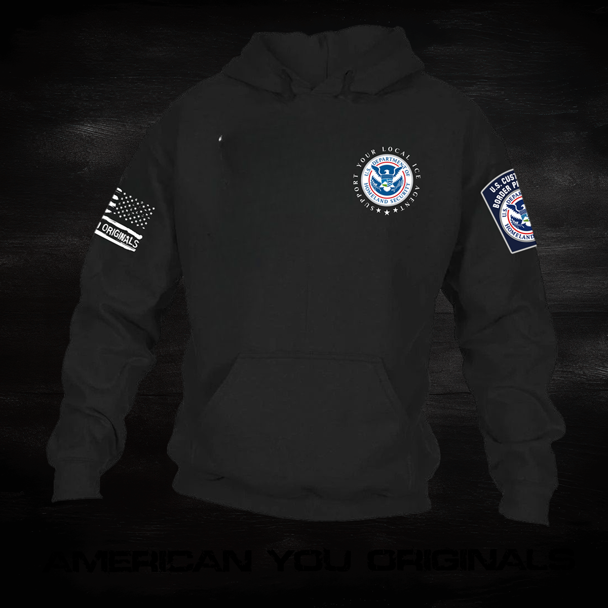 Support Your Local Ice Agent Hoodie - Black