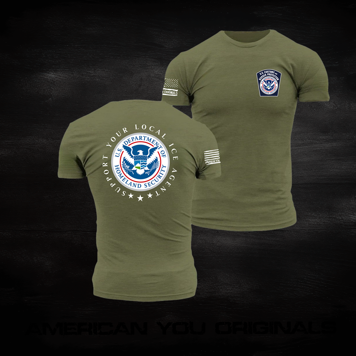 Support You Local Ice Agent - Military Green T-Shirt