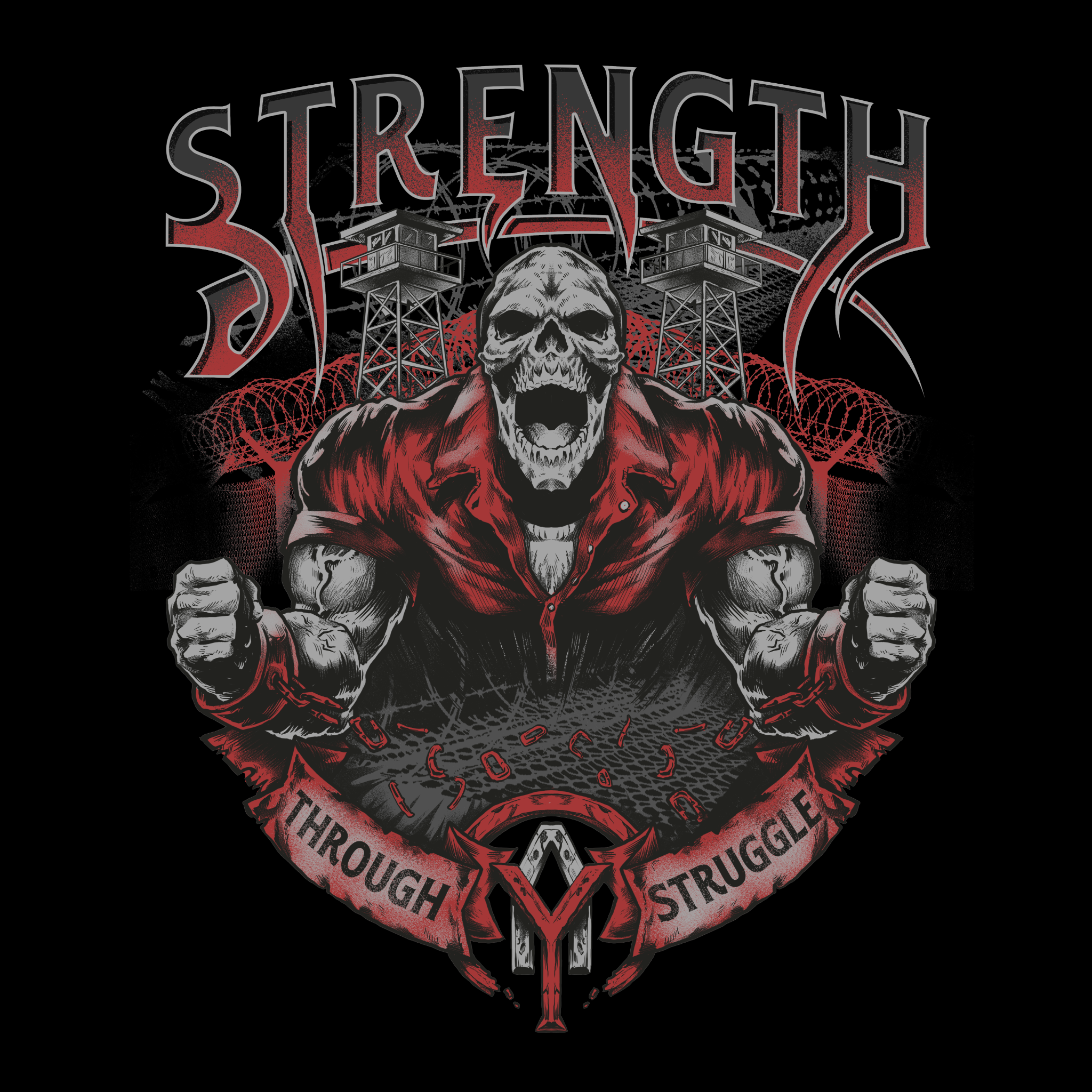 Strength Through Struggle T-Shirt-Black