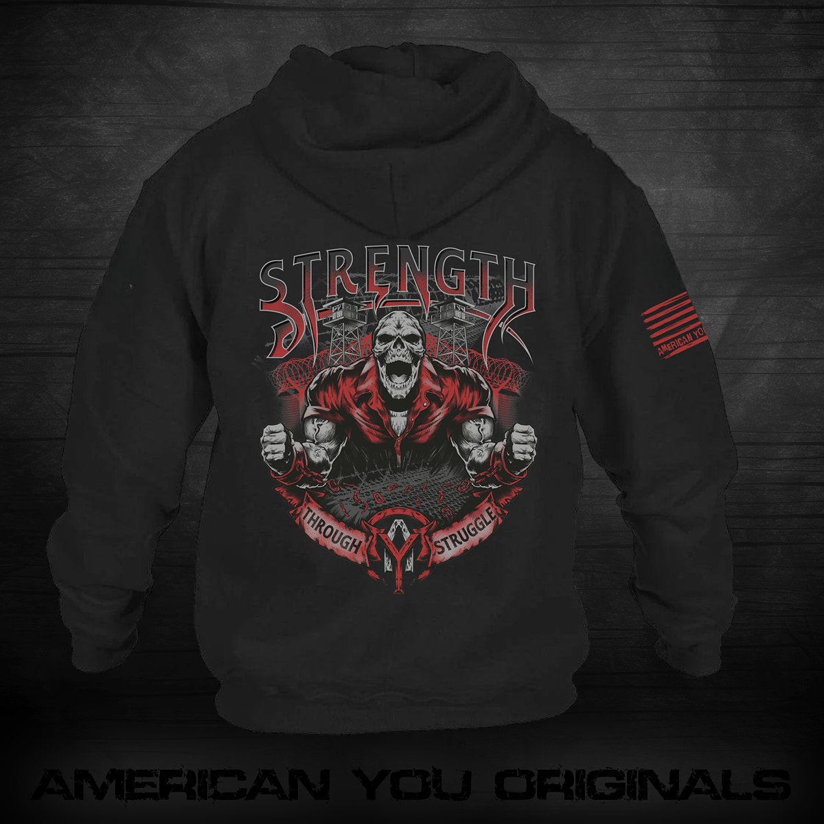 Strength Through Struggle Hoodie - Black